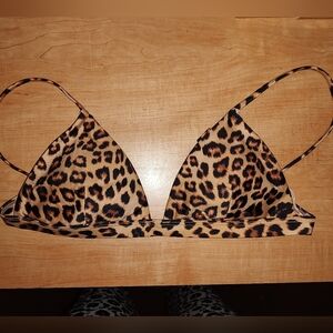 NWT - Summersalt Leopard-Print Triangle Bikini Top